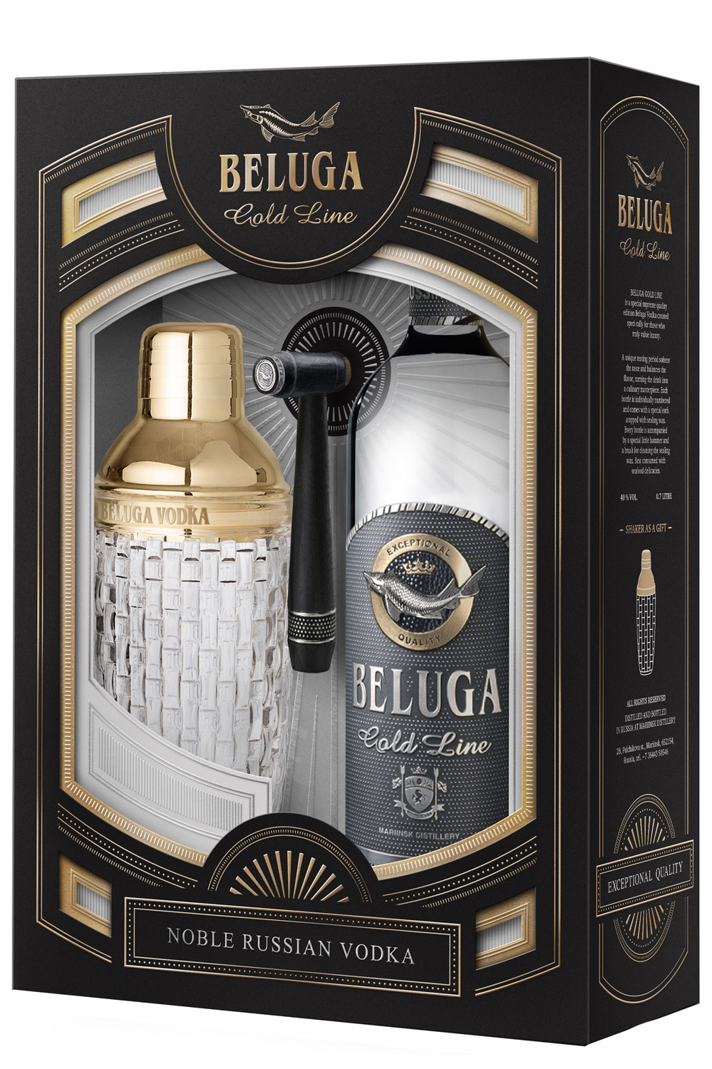 BELUGA Gold Line 0,7 Geschenkbox Shaker